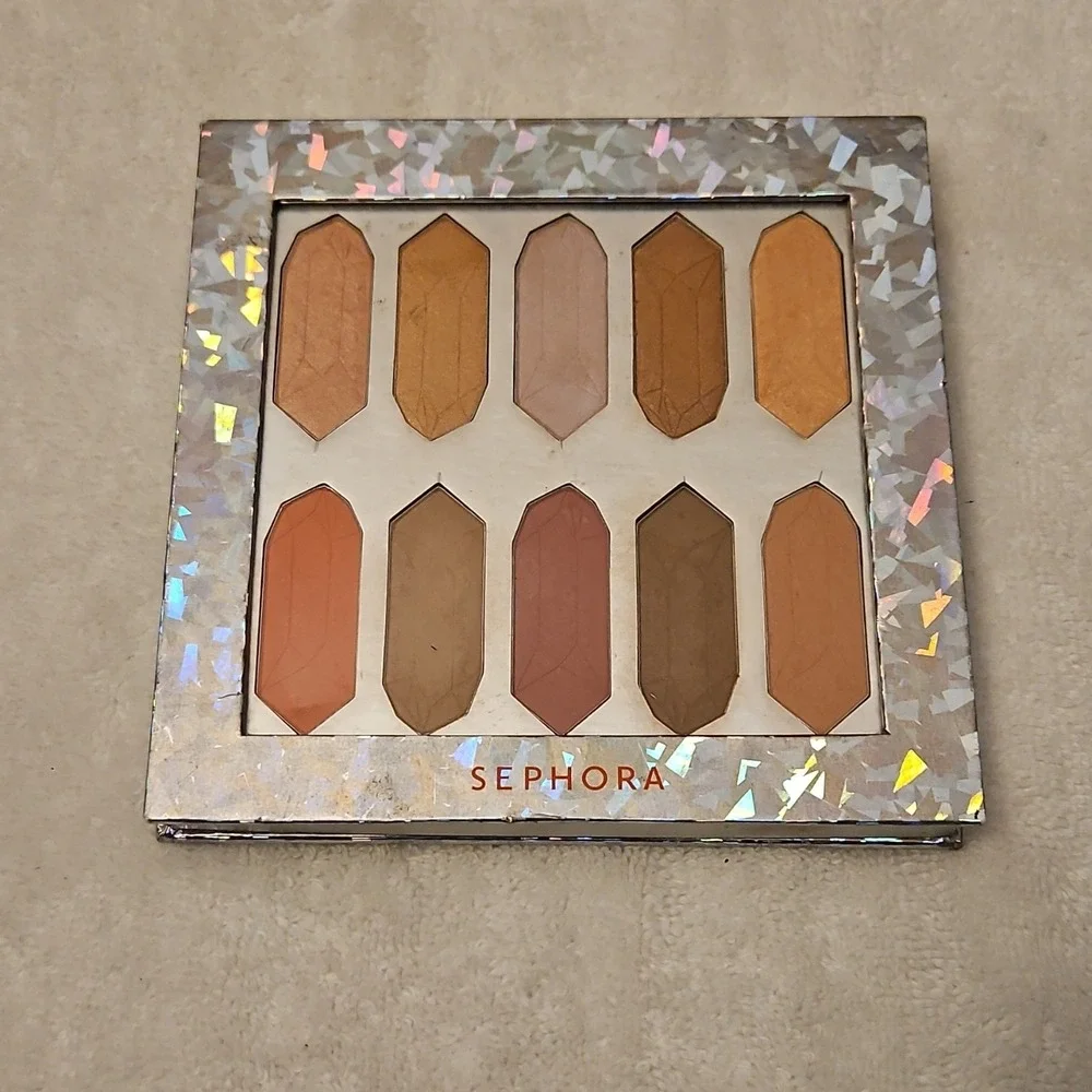 Sephora What A Gem! Crystal Face Palette Radiant Pressed Powder Bronze Gold
